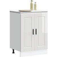 Berkfield Home Kitchen Base Cabinet Porto High Gloss White Engineered Wood