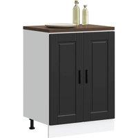 Berkfield Home Kitchen Base Cabinet Porto Black Engineered Wood
