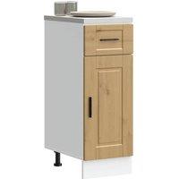 Berkfield Home Kitchen Base Cabinet Porto Artisan Oak Engineered Wood in Brown