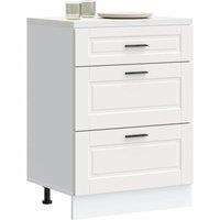 Berkfield Home Kitchen Base Cabinet Porto White Engineered Wood