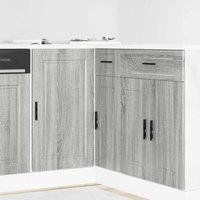 Berkfield Home Kitchen Base Cabinet Porto Grey Sonoma Engineered Wood