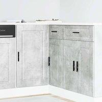 Berkfield Home Kitchen Base Cabinet Porto Concrete Grey Engineered Wood