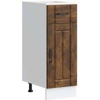 Berkfield Home Kitchen Base Cabinet Lucca Smoked Oak Engineered Wood in Brown