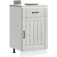 Berkfield Home Kitchen Base Cabinet Lucca Concrete Grey Engineered Wood