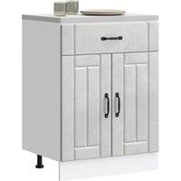 Berkfield Home Kitchen Base Cabinet Lucca Concrete Grey Engineered Wood