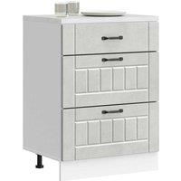 Berkfield Home Kitchen Base Cabinet Lucca Concrete Grey Engineered Wood