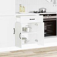 Berkfield Home Kitchen Base Cabinet Kalmar White Engineered Wood