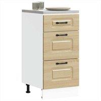 Berkfield Home Kitchen Base Cabinet Kalmar Sonoma Oak Engineered Wood