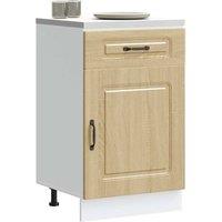 Berkfield Home Kitchen Base Cabinet Kalmar Sonoma Oak Engineered Wood in Brown