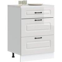 Berkfield Home Kitchen Base Cabinet Kalmar High Gloss White Engineered Wood