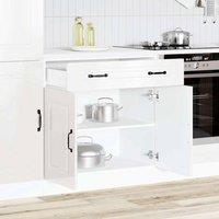 Berkfield Home Kitchen Base Cabinet Kalmar High Gloss White Engineered Wood