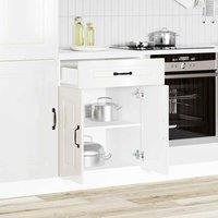 Berkfield Home Kitchen Base Cabinet Kalmar High Gloss White Engineered Wood