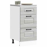 Berkfield Home Kitchen Base Cabinet Kalmar Grey Sonoma Engineered Wood