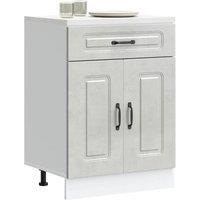Berkfield Home Kitchen Base Cabinet Kalmar Concrete Grey Engineered Wood