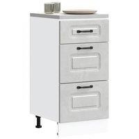 Berkfield Home Kitchen Base Cabinet Kalmar Concrete Grey Engineered Wood