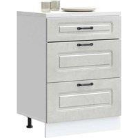 Berkfield Home Kitchen Base Cabinet Kalmar Concrete Grey Engineered Wood