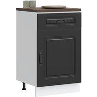 Berkfield Home Kitchen Base Cabinet Kalmar Black Engineered Wood