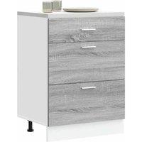 Berkfield Home Kitchen Base Cabinet Grey Sonoma Engineered Wood