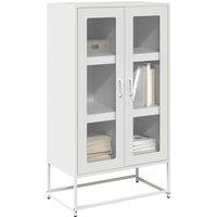 Berkfield Home Highboard White 68x39x123 cm Steel | Size: 68 x 39 x 123 cm