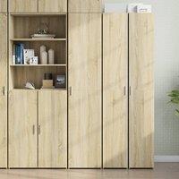 Berkfield Home Highboard Sonoma Oak 40x42.5x185 cm Engineered Wood in Light Brown