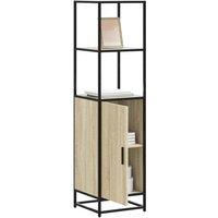 Berkfield Home Highboard Sonoma Oak 35.5x35x139 cm Engineered Wood & Metal in Light Tan