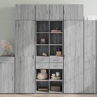 Berkfield Home Highboard Grey Sonoma 70x42.5x185 cm Engineered Wood