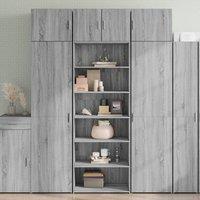 Berkfield Home Highboard Grey Sonoma 70x41x185 cm Engineered Wood | Size: 70 x 41 x 185 cm
