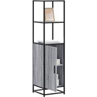 Berkfield Home Highboard Grey Sonoma 35.5x35x139 cm Engineered Wood & Metal