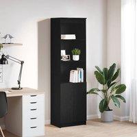 Berkfield Home Highboard Black Oak 50x35x180 cm Engineered Wood | Size: 50 x 35 x 180 cm