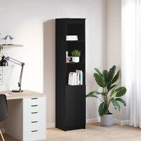 Berkfield Home Highboard Black Oak 37.5x35x180 cm Engineered Wood