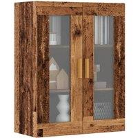 Berkfield Home Hanging Wall Cabinet Old Wood 69.5x34x90 cm in Brown