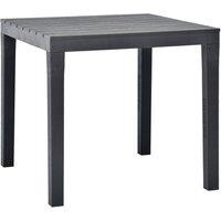 Berkfield Home Garden Table Anthracite 78x78x72 cm Plastic in Black | Size: 78 x 78 x 72 cm