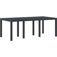 Berkfield Home Garden Table Anthracite 200x100x73 cm Poly Rattan in Charcoal | Size: 200 x 100 x 73 cm