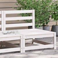 Berkfield Home Garden Sofa Armless White 70x70x67 cm Solid Wood Pine | Size: 70 x 70 x 67 cm