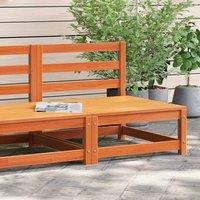 Berkfield Home Garden Sofa Armless Wax Brown 70x70x67 cm Solid Wood Pine | Size: 70 x 70 x 67 cm