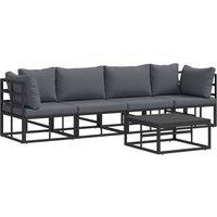 Berkfield Home Garden Sofa Set 5 pcs Black 70 x 70 x 32 cm Aluminium
