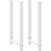 Berkfield Home Coffee Table Legs White 2 pcs 60x(110-111) cm Steel