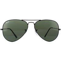 Ray-Ban Aviator Black Green Aviator Metal II RB3689 Sunglasses