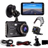Hinsinc 4 Dash Cam Pro Car Camera Recorder Dual Front & Rear HD in Black