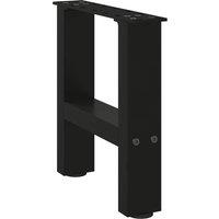 Berkfield Home Coffee Table Legs Black 2 pcs 30x(30-31) cm Steel