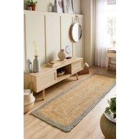 Origin Jute Border Sage Green in Light Green | Size: 160 cm x 230 cm