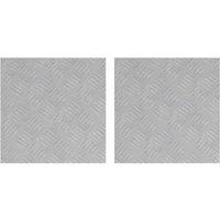 Berkfield Home Aluminum Checker Plates 2 pcs Anti-Slip 40x40 cm in Silver | Size: Medium