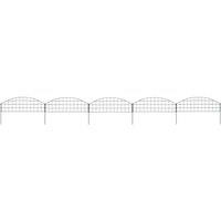 Berkfield Home Arched Garden Fence Set 77.3x26 cm Green
