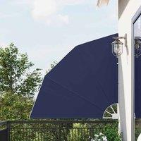 Berkfield Home Balcony Privacy Screen Folding Manual Navy blue 140 x 140 cm Fabric