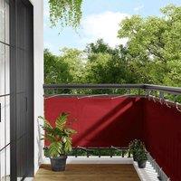 Berkfield Home Balcony Screen Red 75x700 cm 100% Polyester Oxford