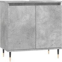 Berkfield Home Bathroom Cabinet Concrete Grey 58x33x60 cm Engineered Wood | Size: 58 x 33 x 60 cm