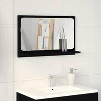 Berkfield Home Bathroom Mirror in Black Oak, 60x10.5x37 cm, Made of Engineered Wood | Size: 60x10.5x37 cm