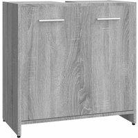Berkfield Home Bathroom Cabinet Grey Sonoma 60x33x60 cm Engineered Wood | Size: 60 x 33 x 60 cm