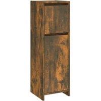 Berkfield Home Bathroom Cabinet Smoked Oak 30x30x95 cm Engineered Wood in Brown | Size: 30 x 30 x 95 cm