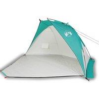 Berkfield Home Beach Tent Sea Green 268x223x125 cm 185T Polyester in Turquoise | Size: 268 x 223 x 125 cm